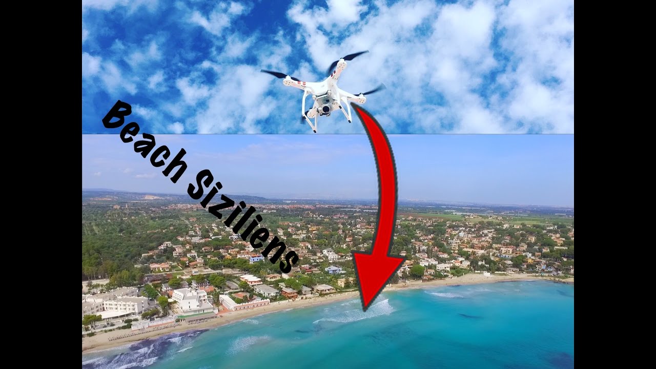 Sizilien Fontane Bianche Drone 1080P DJI Phantom 3 Standard