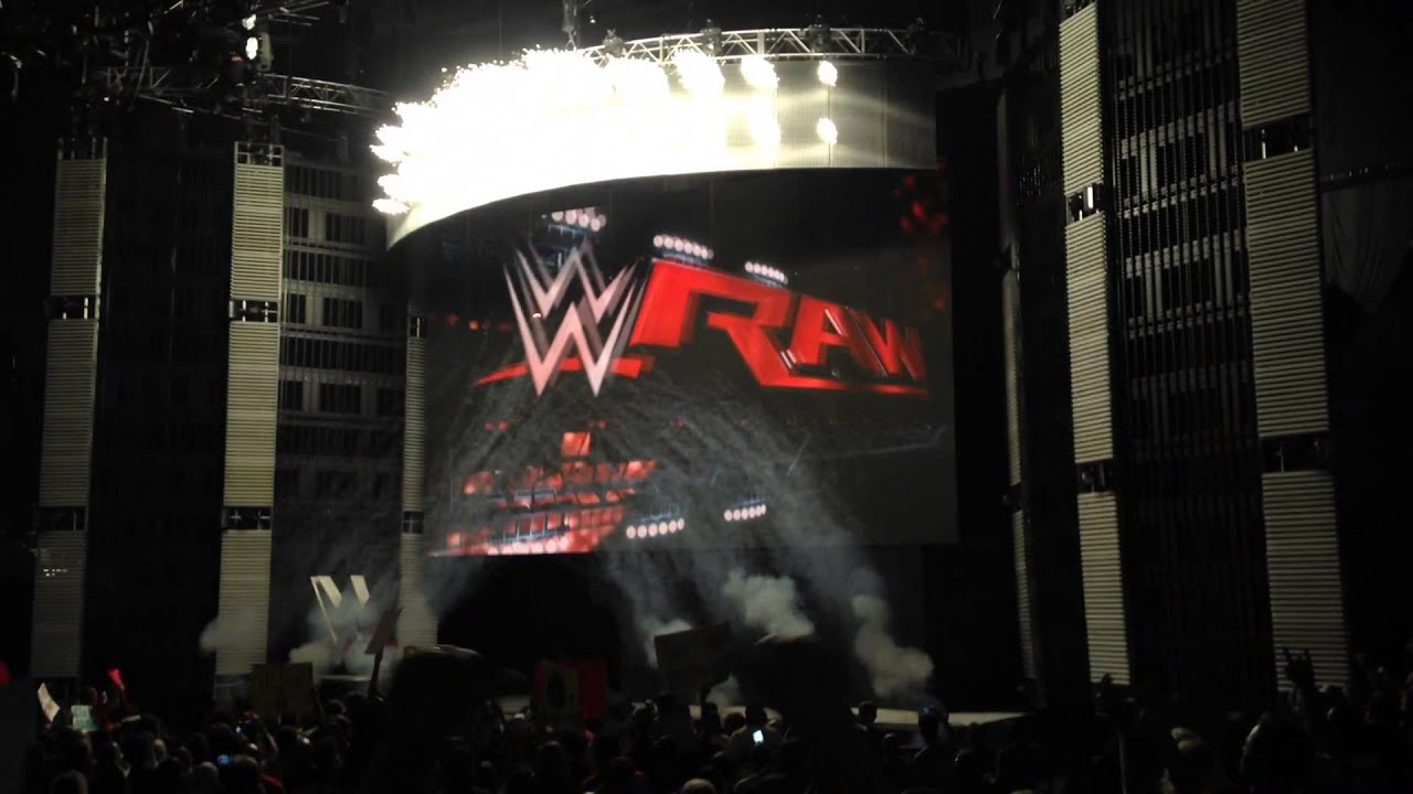 WWE Monday Night Raw Opening Pyro 08/31/15 from Tampa, FL
