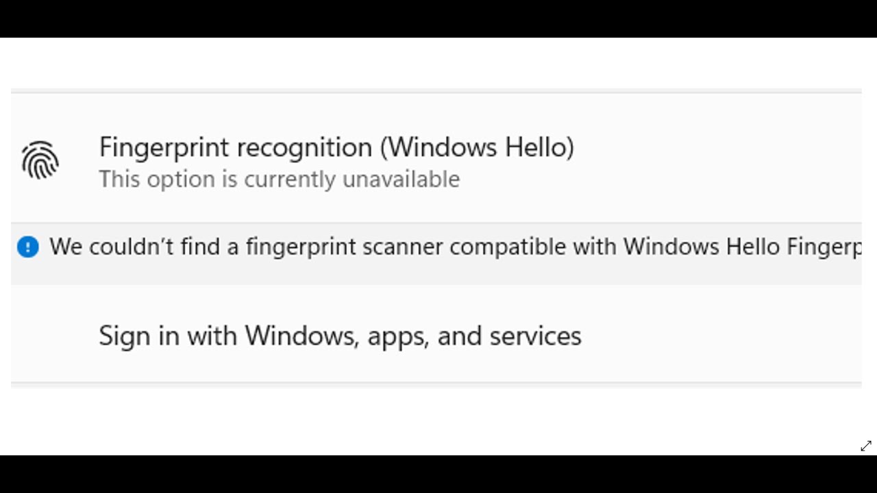 Windows 11: как исправить неработающий сканер отпечатков пальцев после обновления до Windows 11