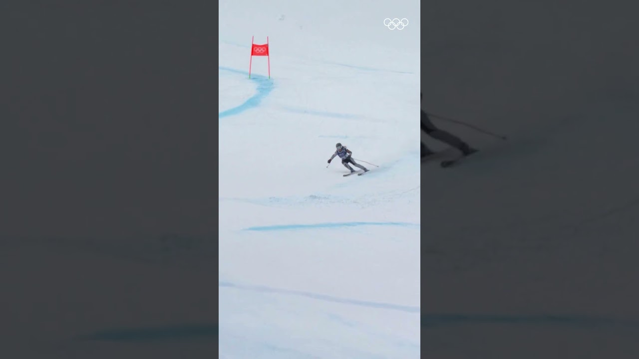 Sarah Schleper couldn't contain her happiness after completing the women's super-G!
