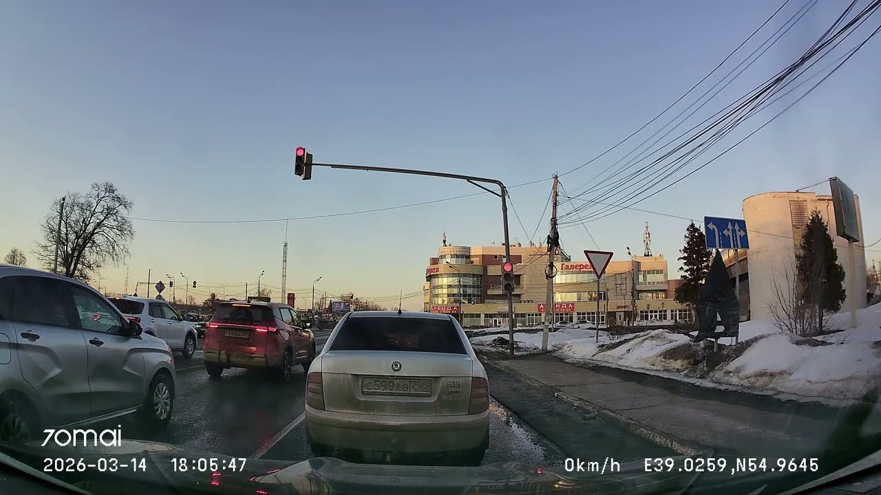 Driving in Moscow region: Зарайск - Луховицы - Дединово 14/03/2026 (timelapse 4x)