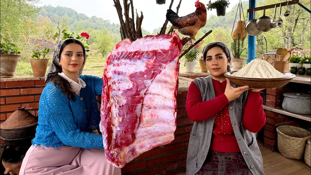 Juicy and delicious grilled beef ribs and bread