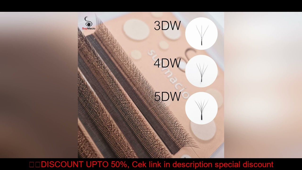 SUPMACIO W Shape 3D 4D 5D Premade Volume Fans Automatic Flowering Nature Soft Light Clover Lashes Bl