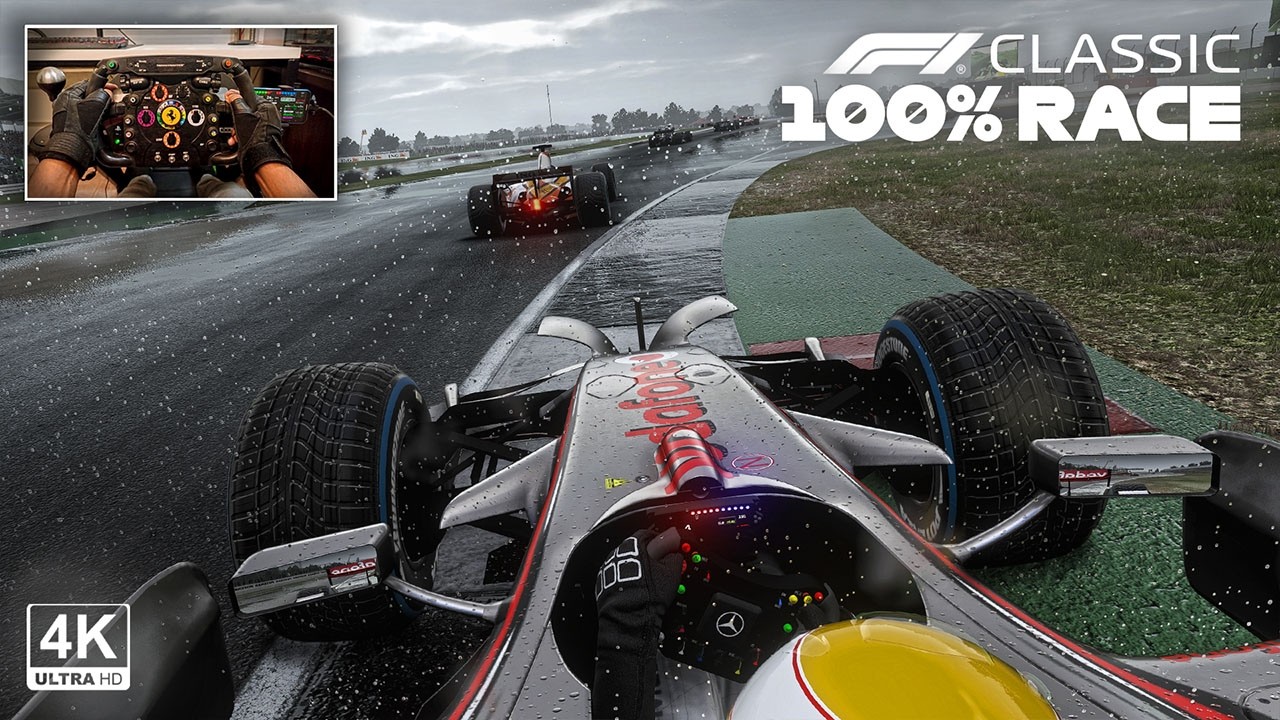 F1 Classic - Lewis Hamilton's McLaren MP4-23 | 2008 British GP 100% Race | Steering Wheel Gameplay