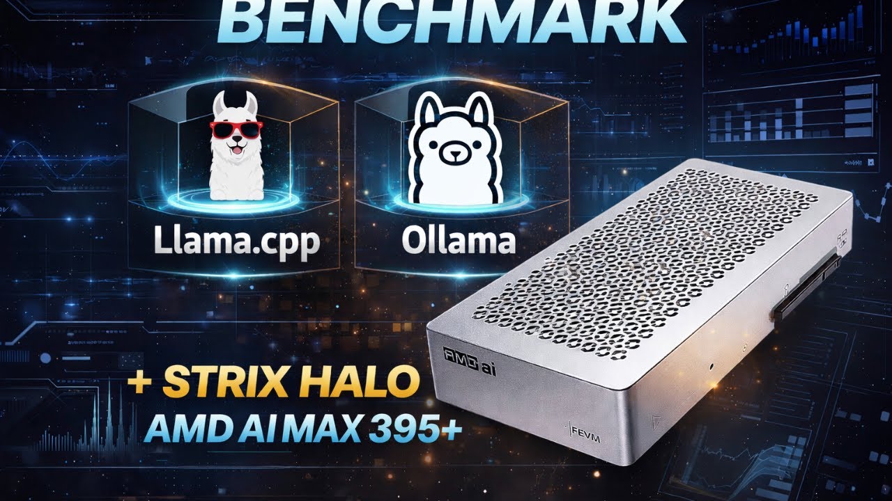 Llama.cpp & Ollama Benchmark on Strix Halo (AMD AI Max 395+)