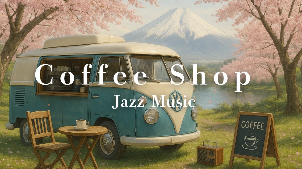 Cherry Blossom Coffee Van Vibes | Calm Jazz Music for Study & Relax