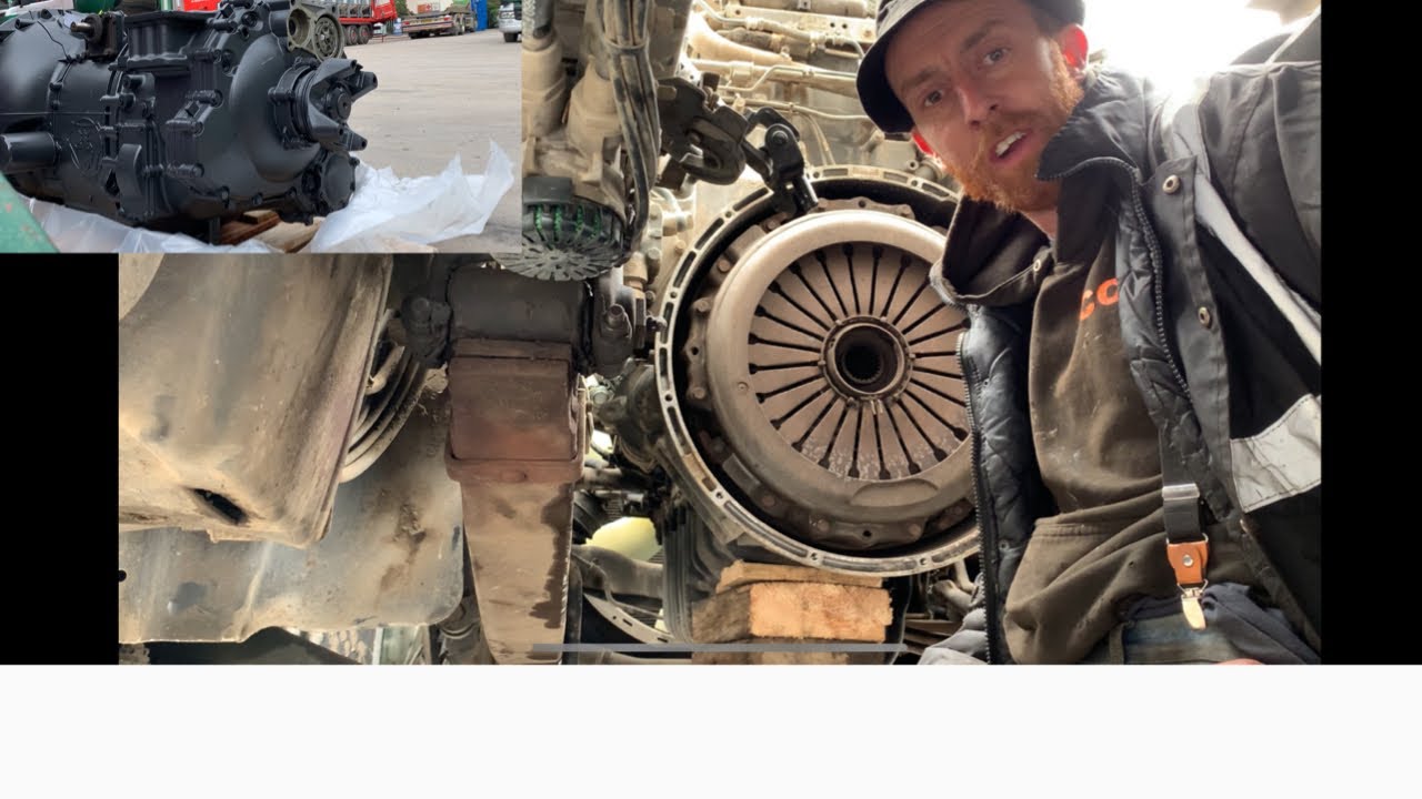 How to Replace a Clutch plate pressure plate gear box refit mobile hgv mechanic Scania lorry truck
