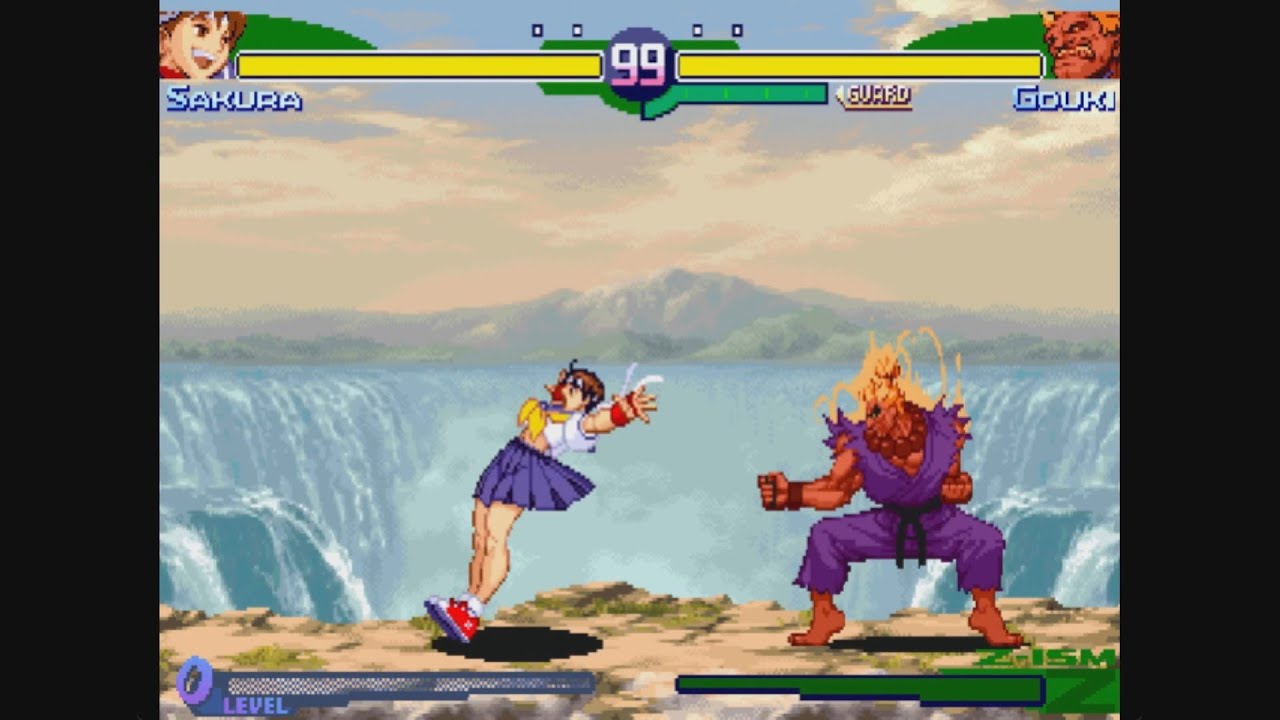 Sakura VS. Shin Akuma (Hardest AI Battle) - HYPER STREET FIGHTER ALPHA - 2023041327