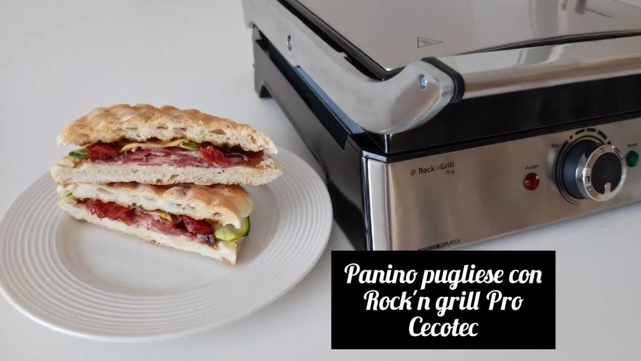 Panino pugliese con Rock'n Grill Cecotec