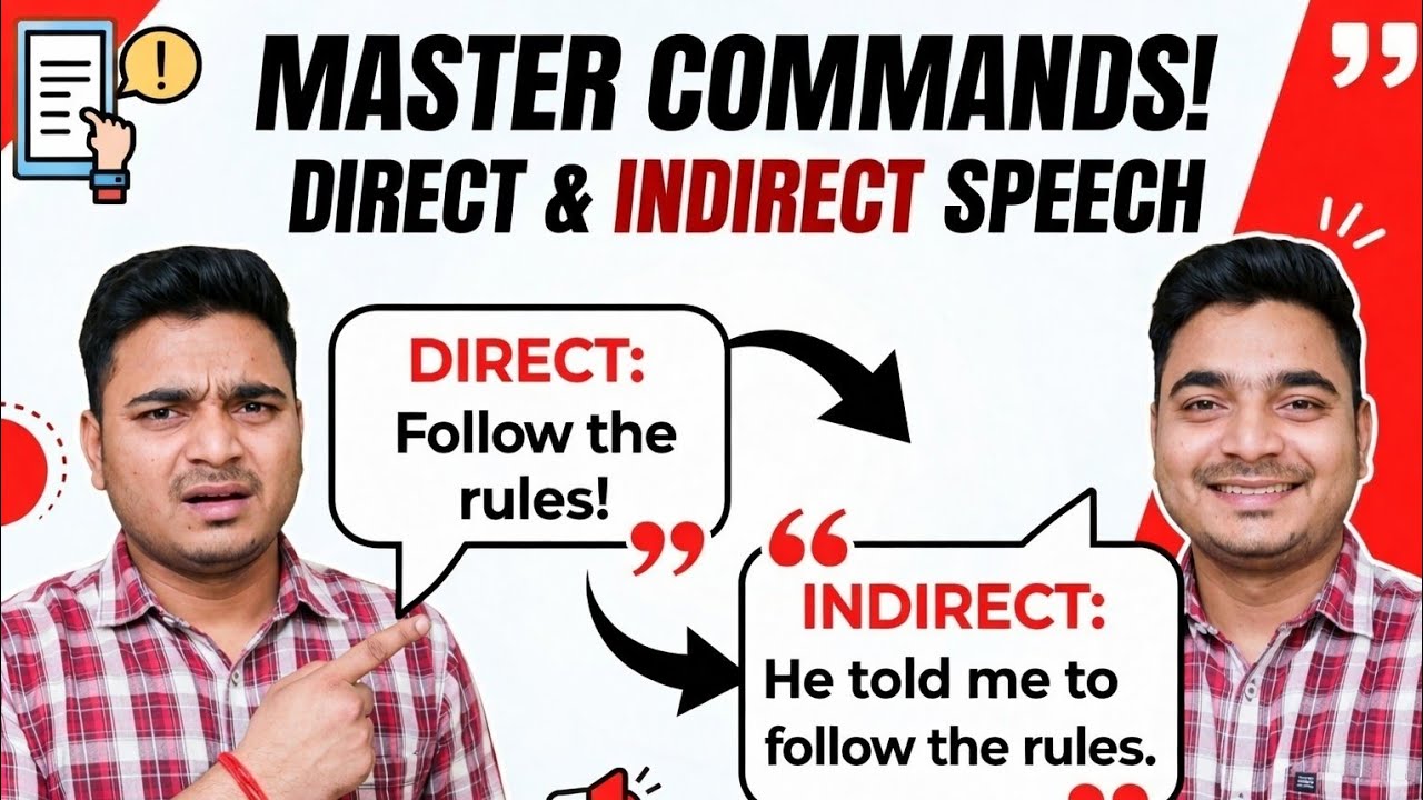Direct Indirect Speech| Imperative sentences | CBSE Board| Grammar lessons #directindirectspeech 
