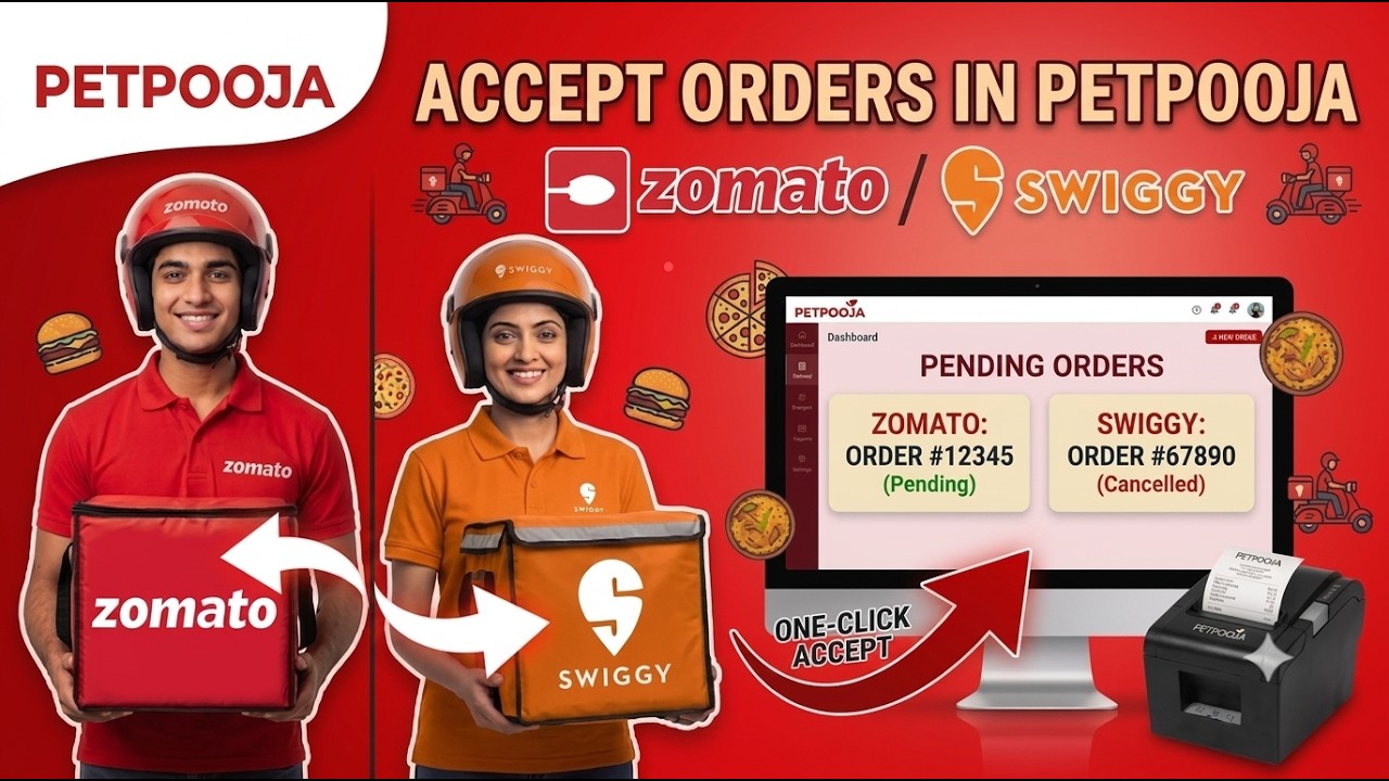 Accept Zomato and Swiggy Orders in Your Petpooja Mobile App #petpooja #billingsoftware