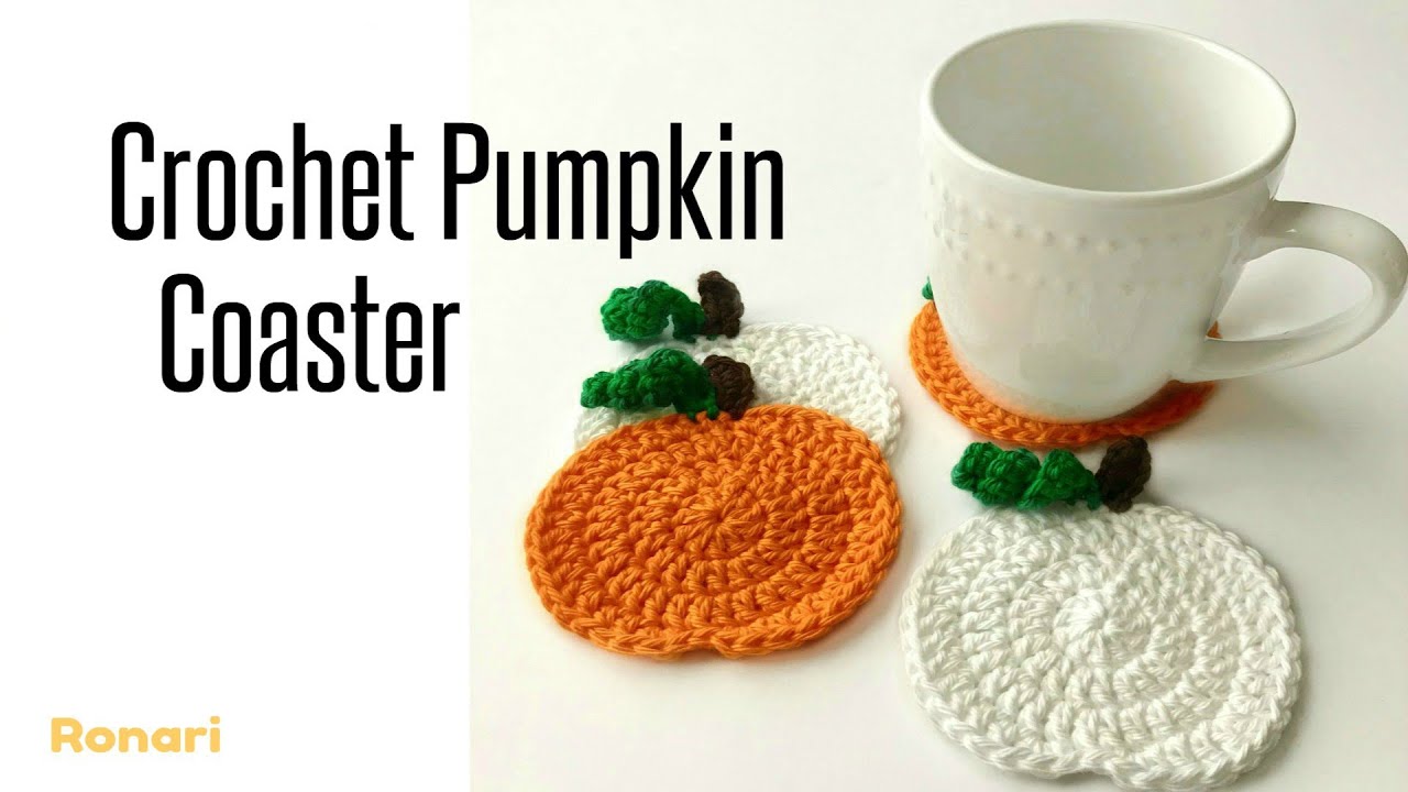 How to Crochet a Halloween Pumpkin Coaster, Beginner Friendly