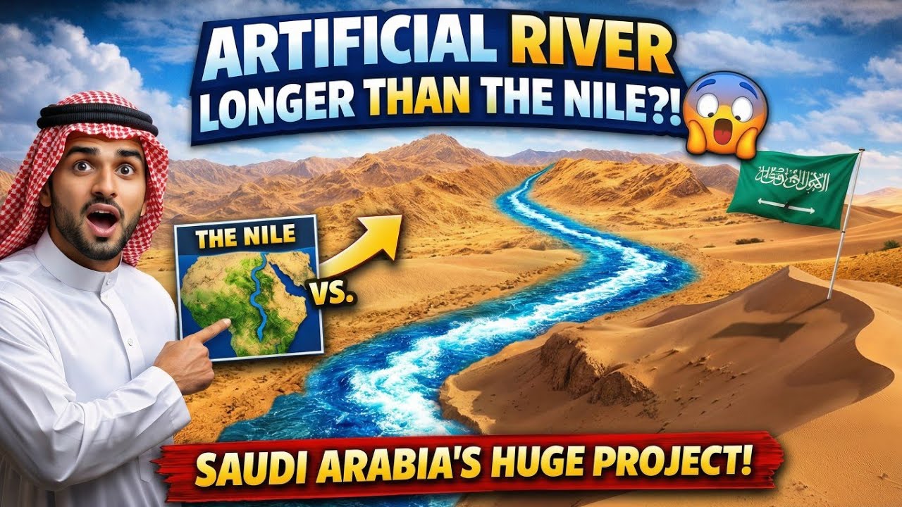 🌊 Saudi Arabia’s Giant Artificial River – Longer Than the Nile?! 😱