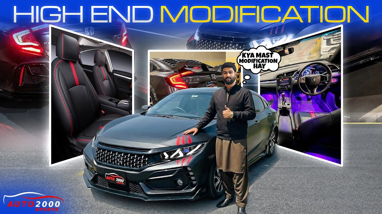 Complete Honda Civic Modification Project 🔥🔥 | Honda Civic 2016 Modified | Amazing Look | AUTO2000