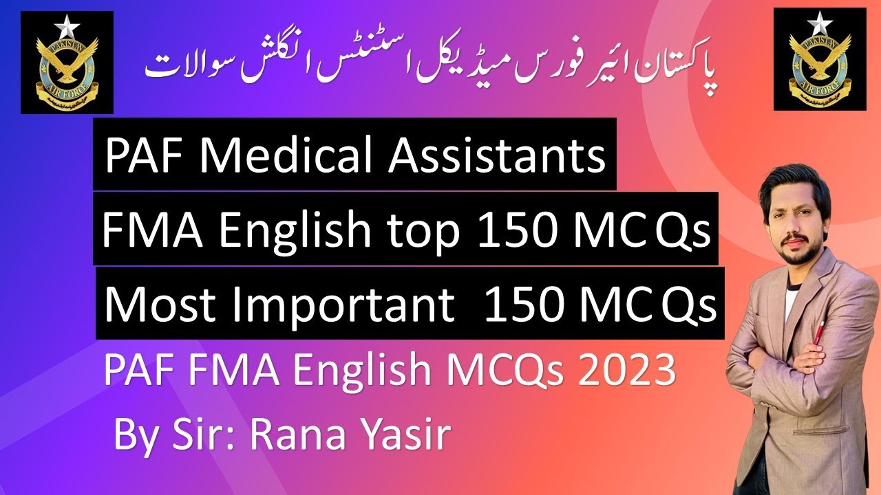 PAF English test | PAF Medical Assistants English Test| PAF online test preparation