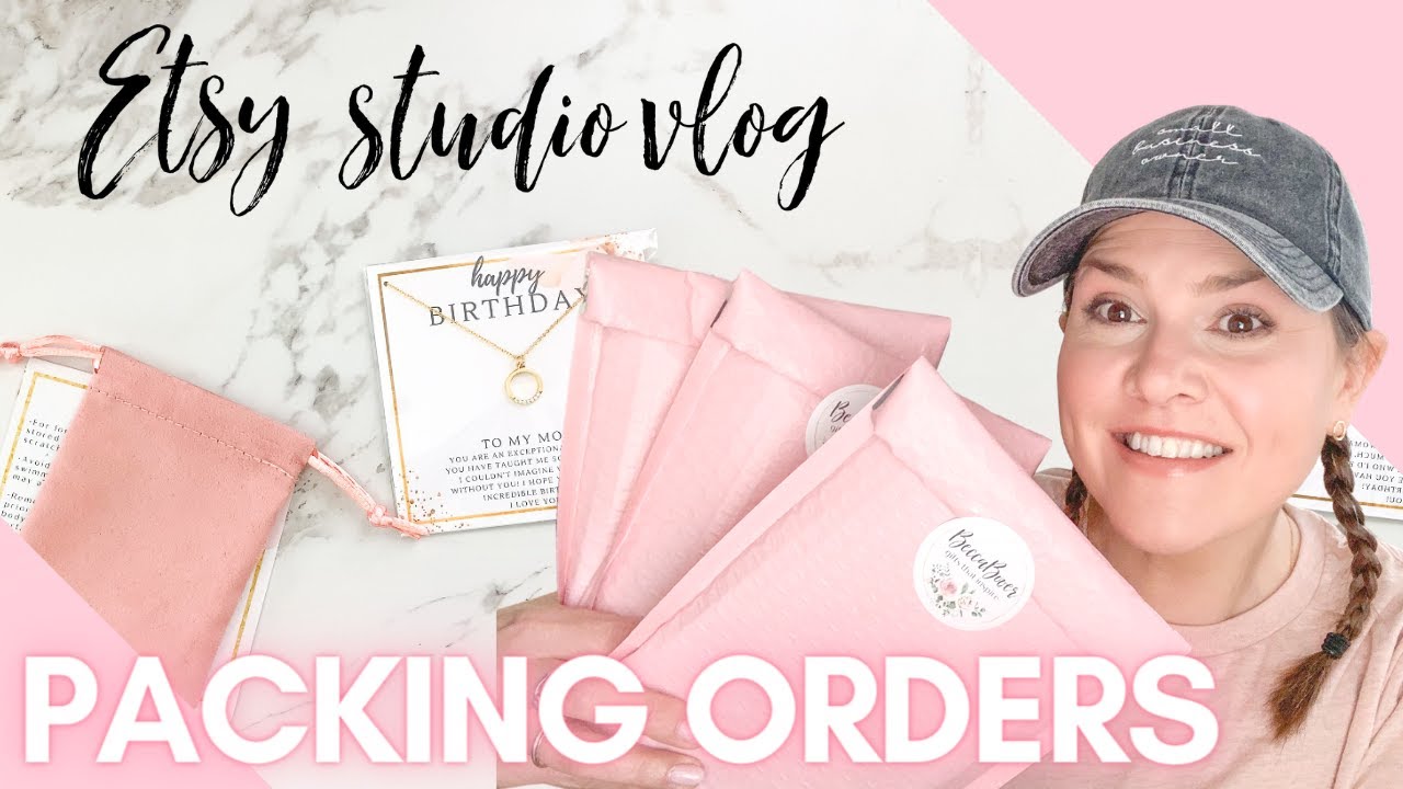 How I run my small Etsy jewelry business: packaging orders, Studio Vlog