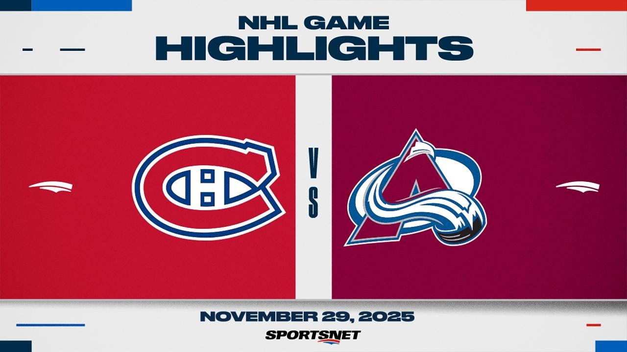 NHL Highlights | Canadiens vs. Avalanche - November 29, 2025