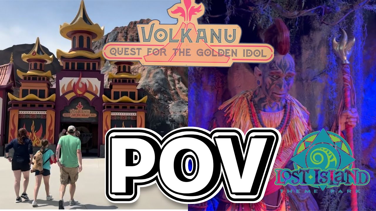 Volkanu Quest for the Golden Idol POV! Dark Ride at Lost Island in Waterloo Iowa