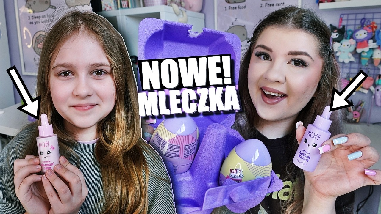 OTWIERAMY JAJKA NIESPODZIANKI OD FLUFF 💜 SZUKAMY SEKRETNEGO MLECZKA DO TWARZY ✨