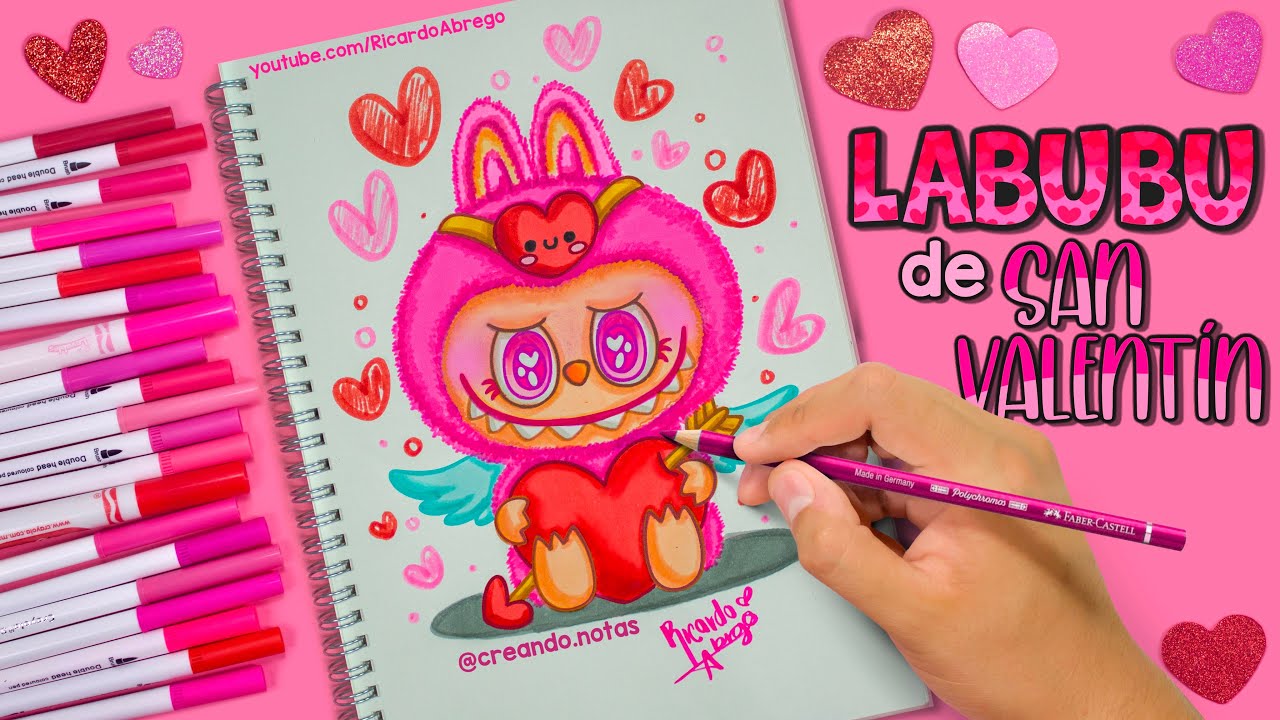 Cómo dibujar un LABUBU de San Valentín - #labubu #sanvalentin #dibujo #dibujosfaciles #valentinesday