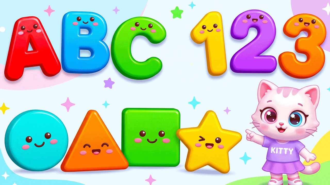 Preschool Learning activities for 3 year olds at home | Learn ABC Phonics Shapes Numbers Colors 🌈