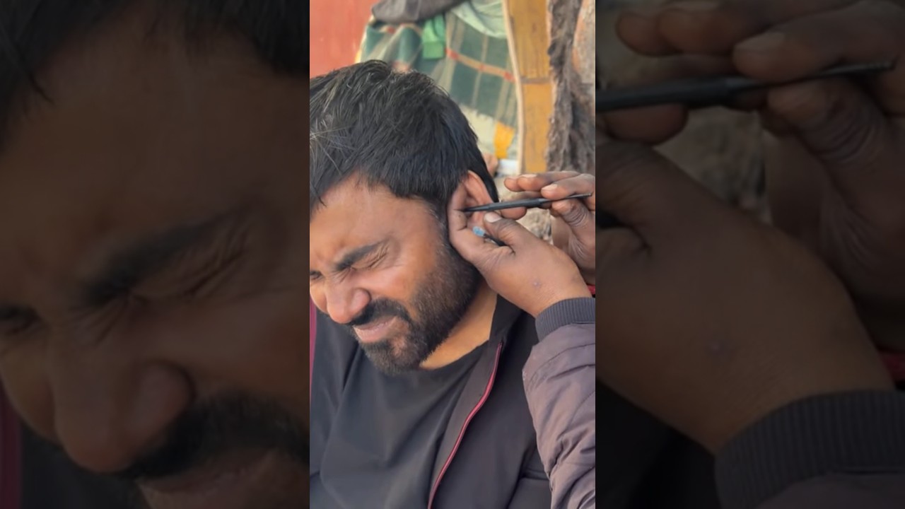 Crazy Ear Wax Removal in India | Street Ear Cleaning ASMR 😱
