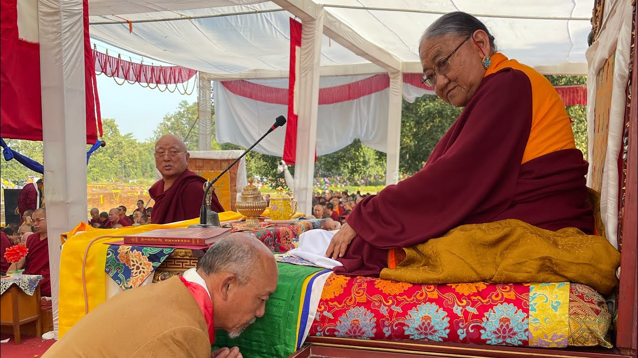 Day one in lumbini || getting blessing from the 41st Sakya trizin Rhinpoche#tibetan vlogger