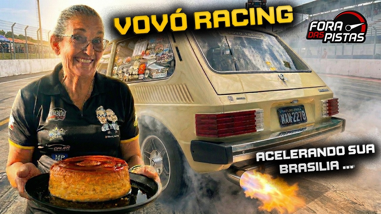ELA N&Atilde;O ALIVIA! Vov&oacute; Racing acelerando sua Bras&iacute;lia na pista! 🏁🔥