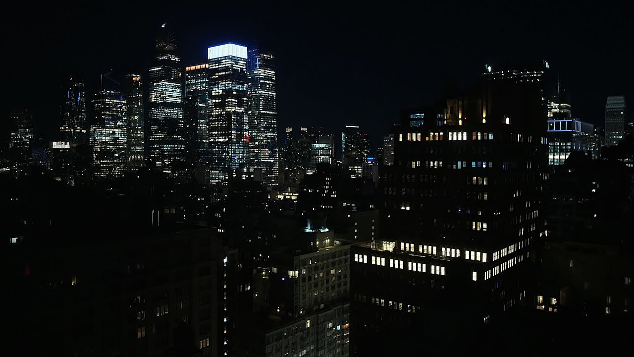 NYC Skyline at Night | Ambient City Soundscape