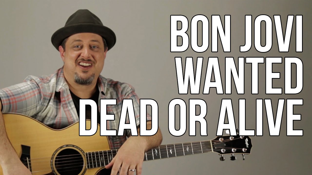 Bon Jovi - Wanted Dead Or Alive Guitar Lesson - How to Play on Guitar
