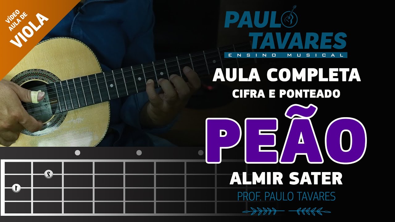 PEÃO - ALMIR SATER | AULA COMPLETA CIFRA E PONTEADO