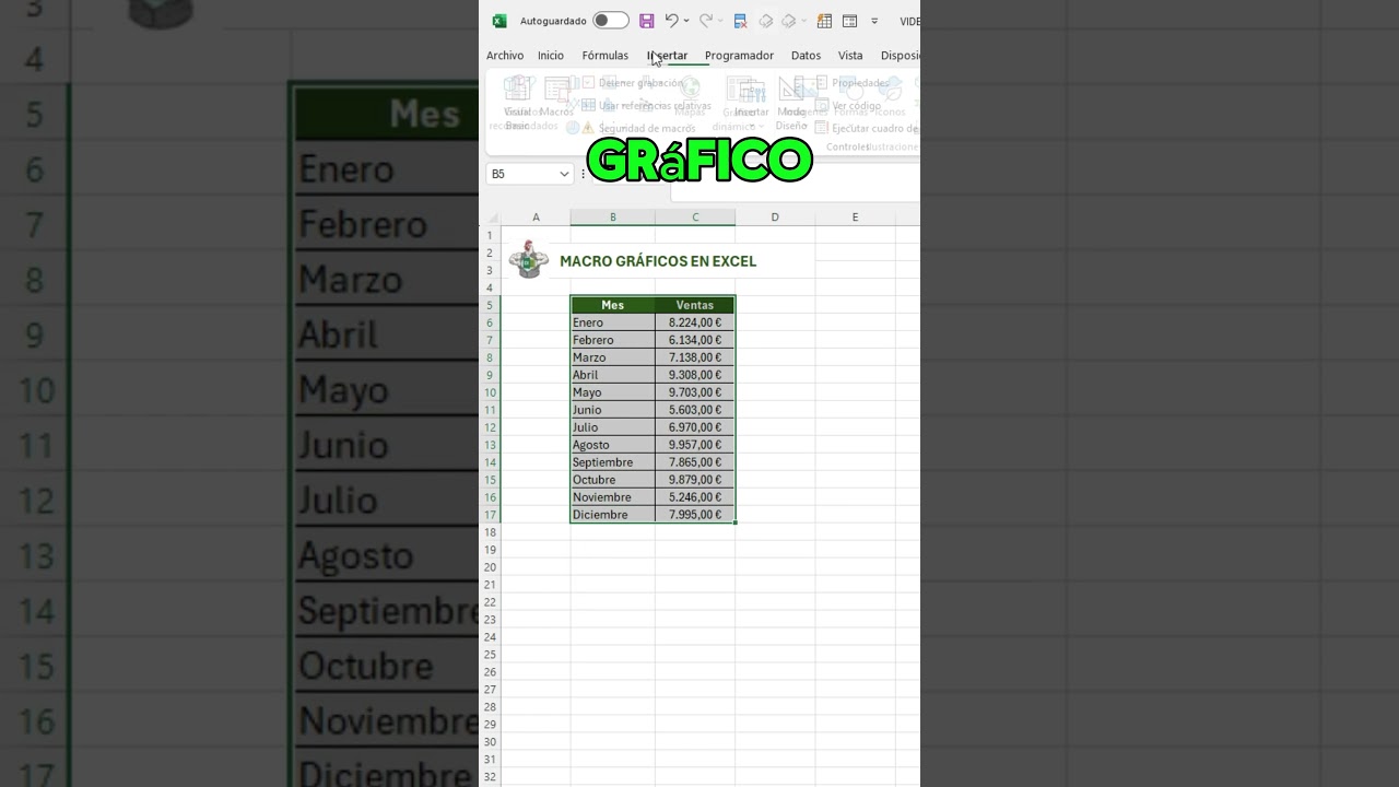 MACRO PARA CREAR GRÁFICOS en EXCEL 