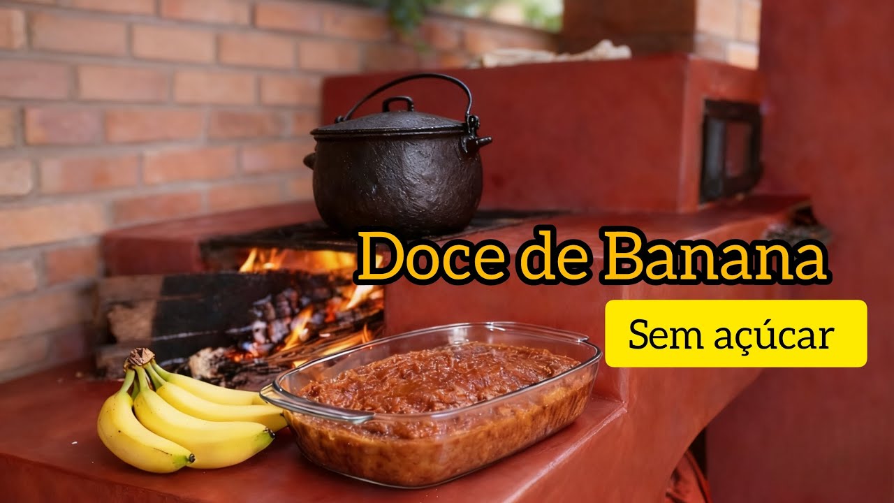 Doce de Banana COM 1 INGREDIENTE/ Sem açúcar e sem adoçante! 