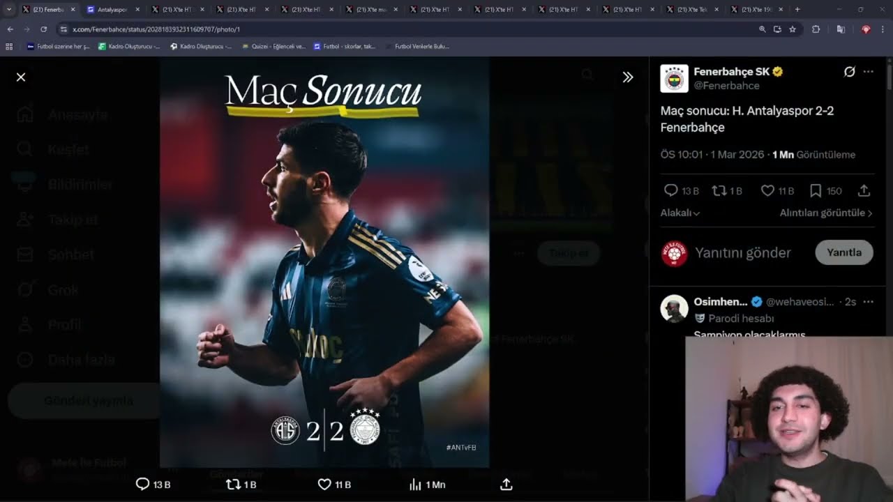 Klasik Fenerbahçe Sendromu! İlk Yarı Sahada Yok | Skriniar'sız Savunma | Antalyaspor 2-2 Fenerbahçe