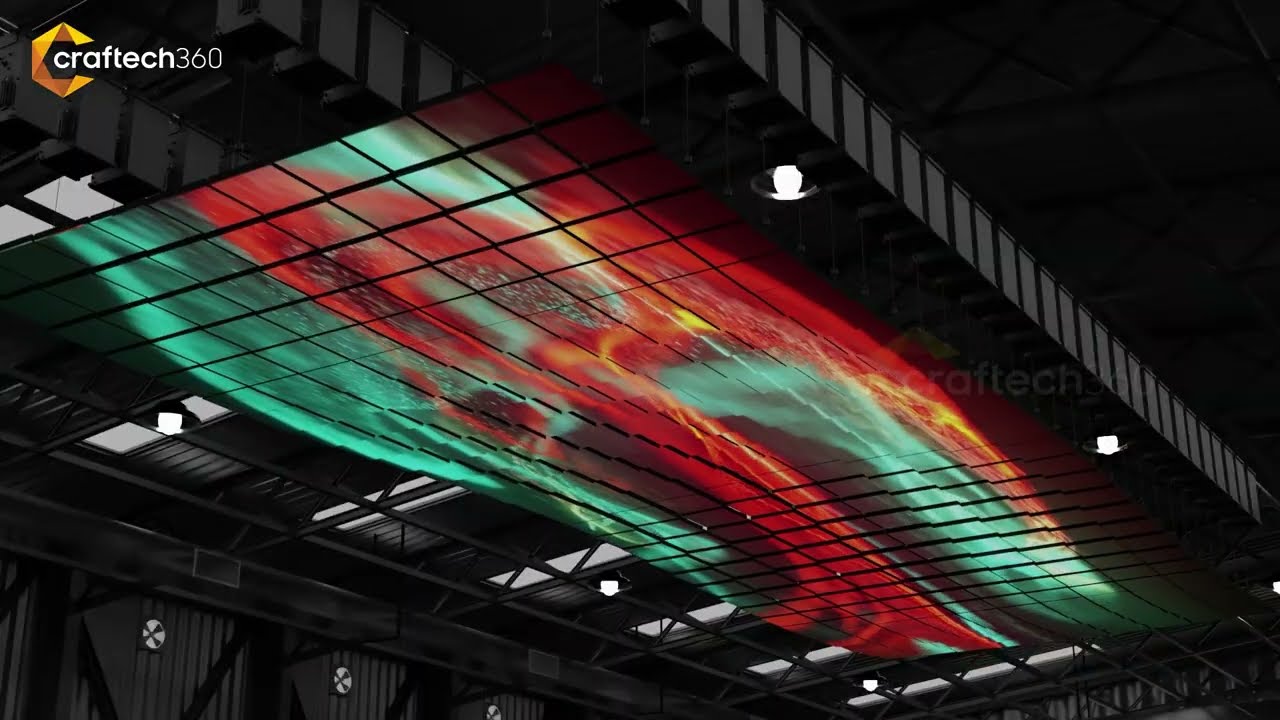 Kinetic Flying Screen 🤯 #kineticwinch #kineticflyingscreen #immersiveexperience #craftech360