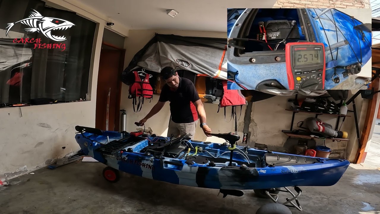 Conexión del motor electrico 35lb para kayak