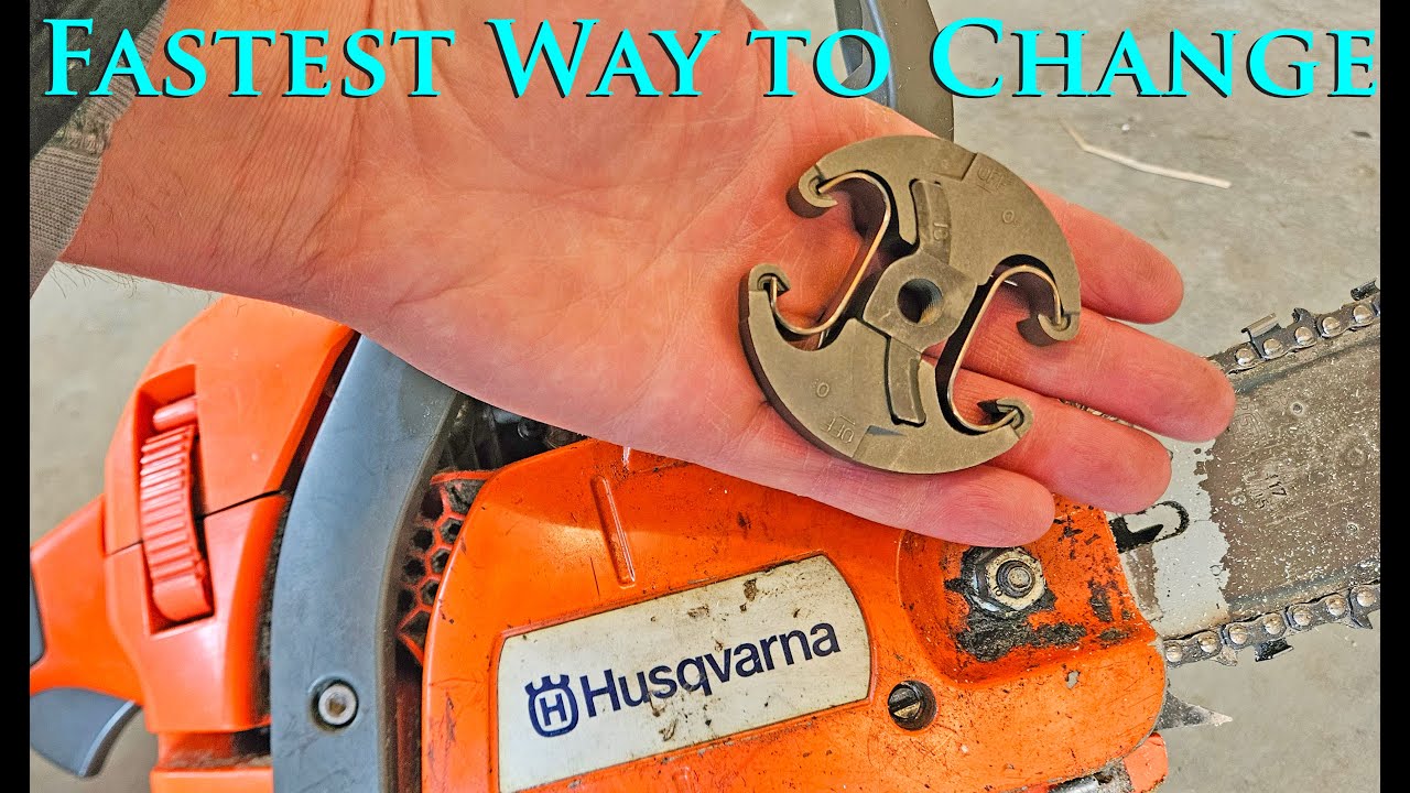 САМЫЙ БЫСТРЫЙ способ снять сцепление бензопилы Husqvarna. Простая замена сцепления своими руками.