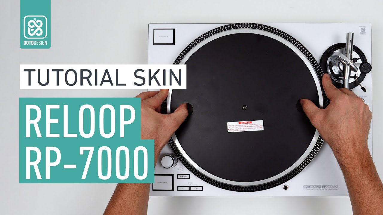 Reloop RP-7000 MK2 Full White Skin - How to apply a turntable Skin | Tutorial Doto Design