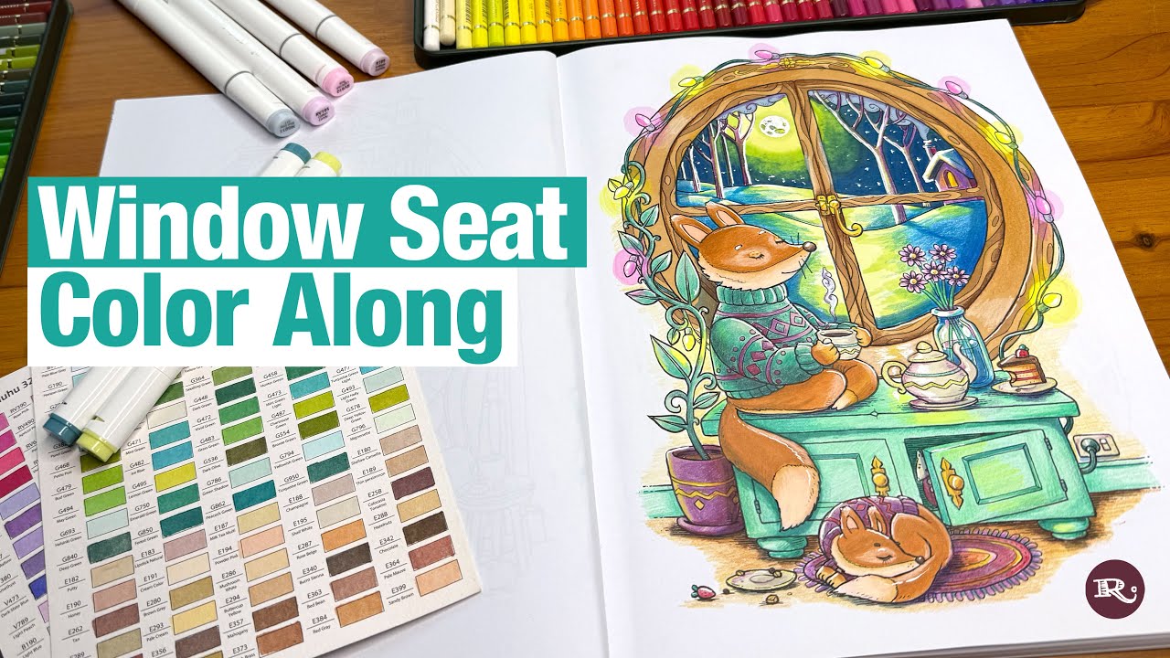 Window Seat Color Along: A Cozy Comfortable Winter Scene