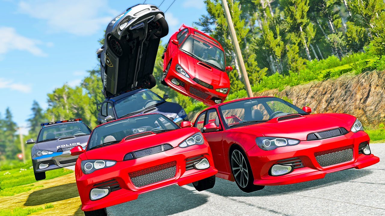 The ULTIMATE Multiplayer Cops Vs Robbers DEATH RACE! Massive Pileups! - BeamMP
