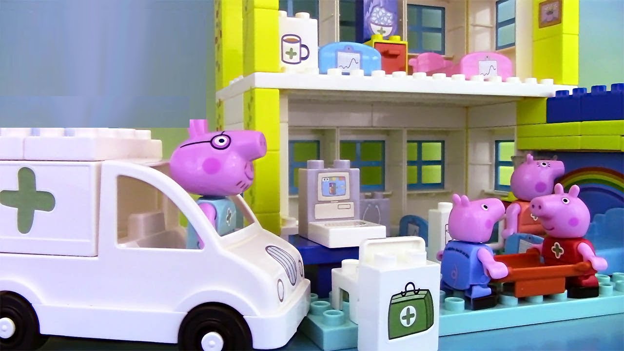 Peppa Pig Blocks Hospital Building Set ♥ Jeu de construction de l'hôpital