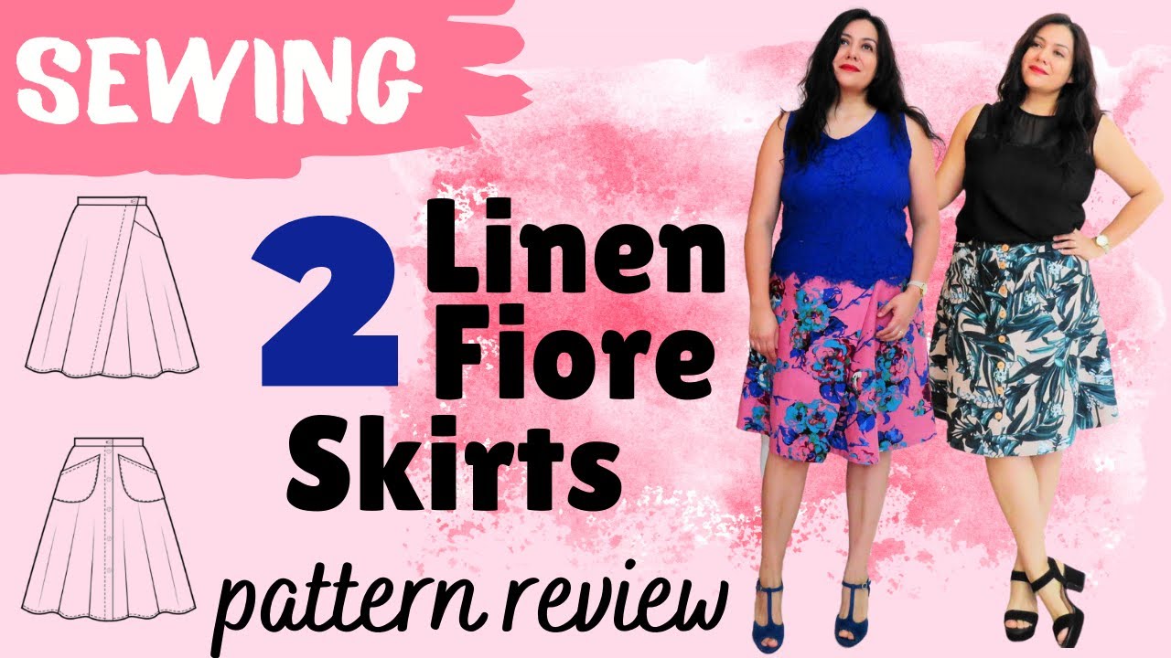2 Fiore skirts (Closet Core). I made 2 Views. How to true angled seams and pockets.