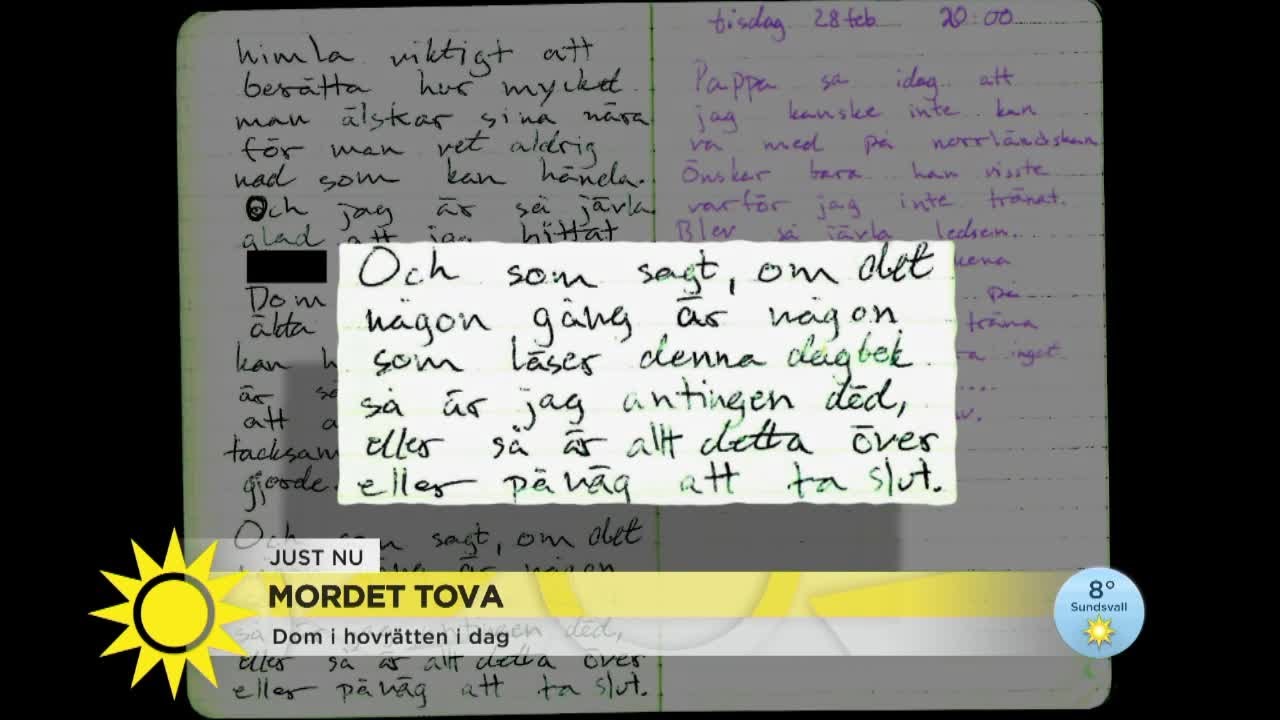 Hovrättsdom i dag i Tova-fallet  - Nyhetsmorgon (TV4)