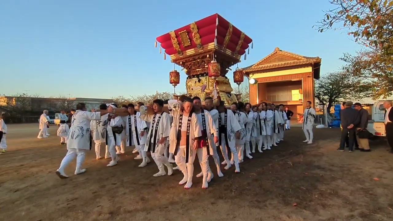 岩岡神社秋祭り朝一発目差し伊勢音頭
