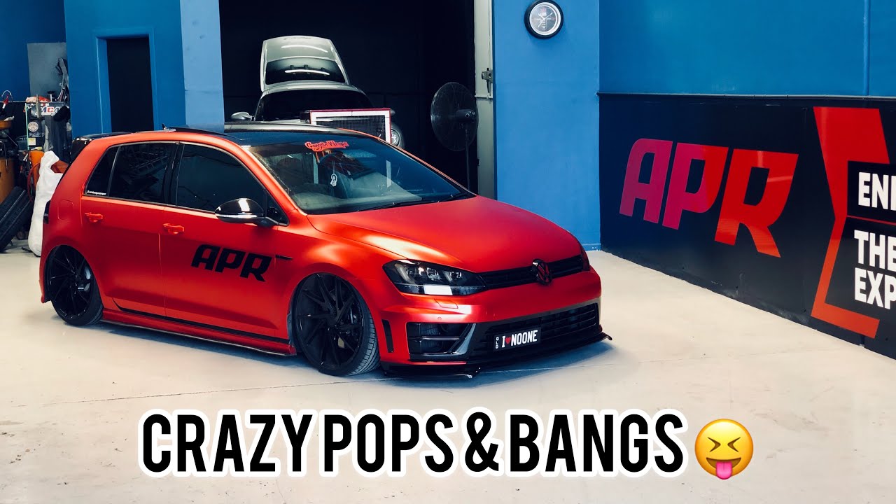 VW GOLF R - Loud APR pops and bangs & APR RS3