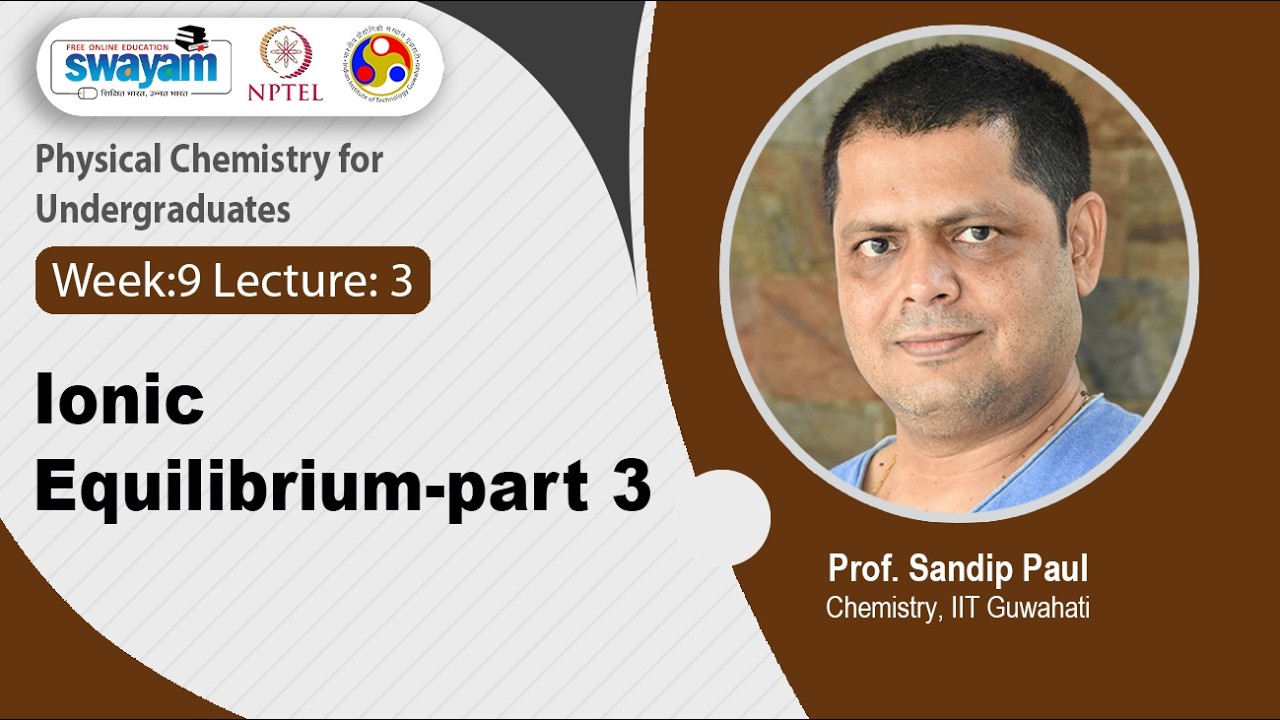 Lec-33: Ionic Equilibrium-part 3