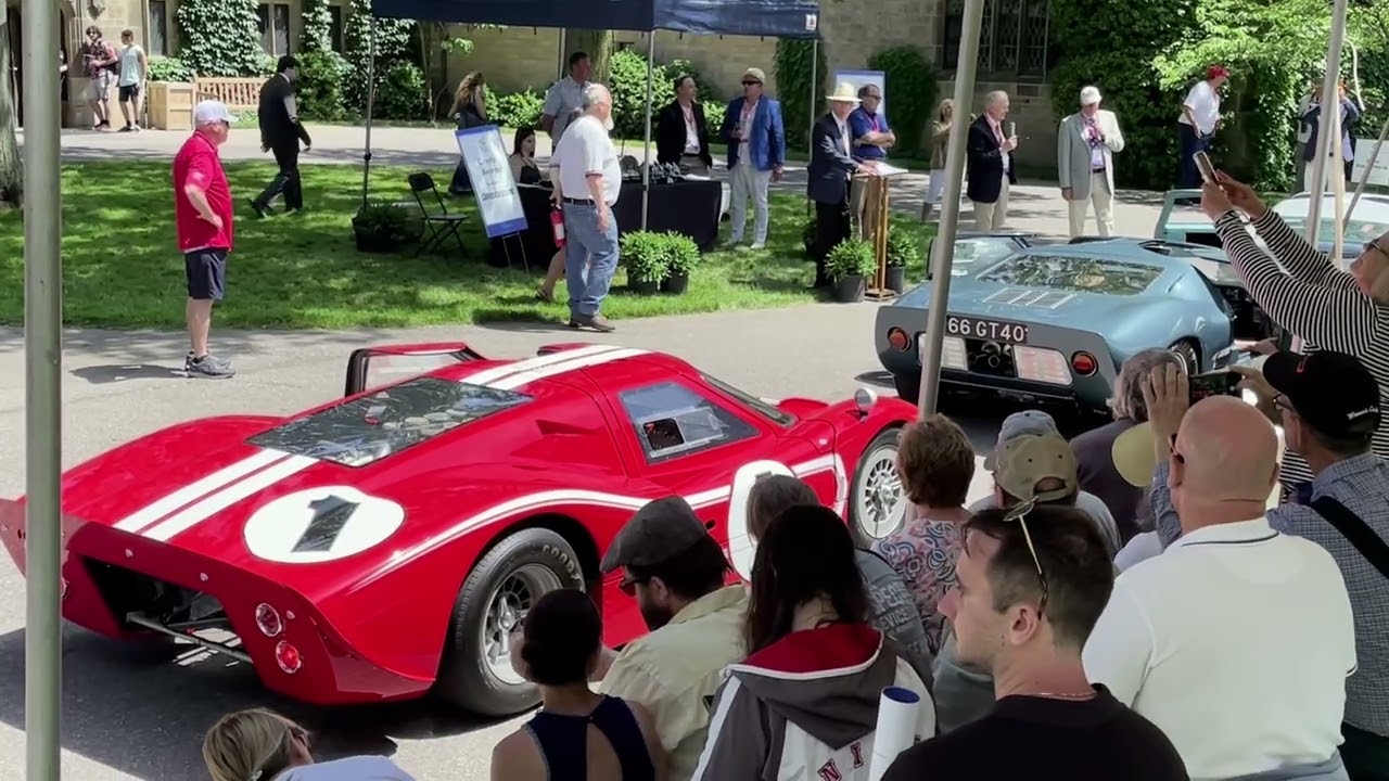 1963 Lola GT-1966 Ford GT40-1967 Ford GT MK IV Evolution  at 2022 EyesOnDesign Car Show @ Ford House