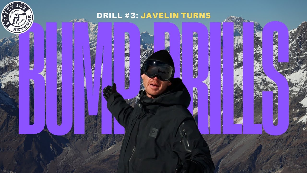 Как научиться кататься на лыжах по буграм | Упражнения на преодоление бугров #3 | Повороты с копьем