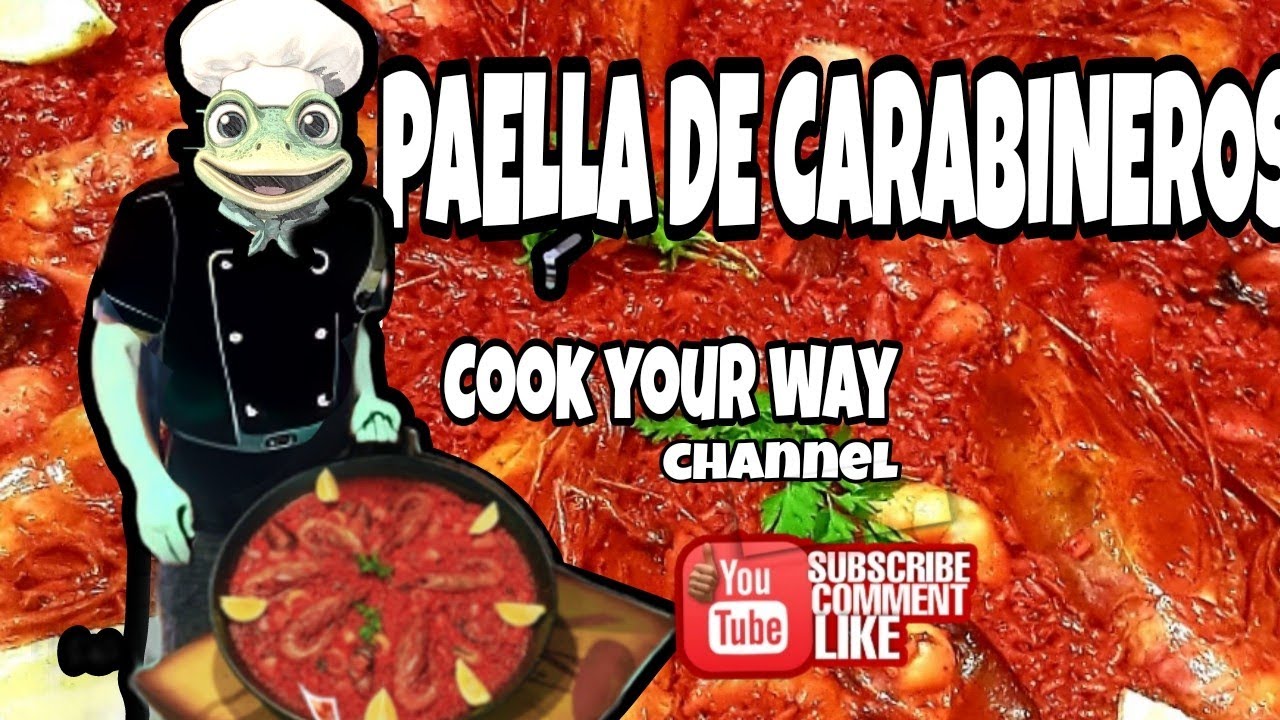 Paella fácil y rápida! Arroz Rojo con Carabineros para principiantes y amateurs #paella.  #arroz