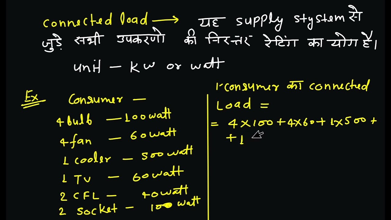 1- #Connected load, #Maximum demand, #Demand factor, #Generation of electrical power, #Power plant